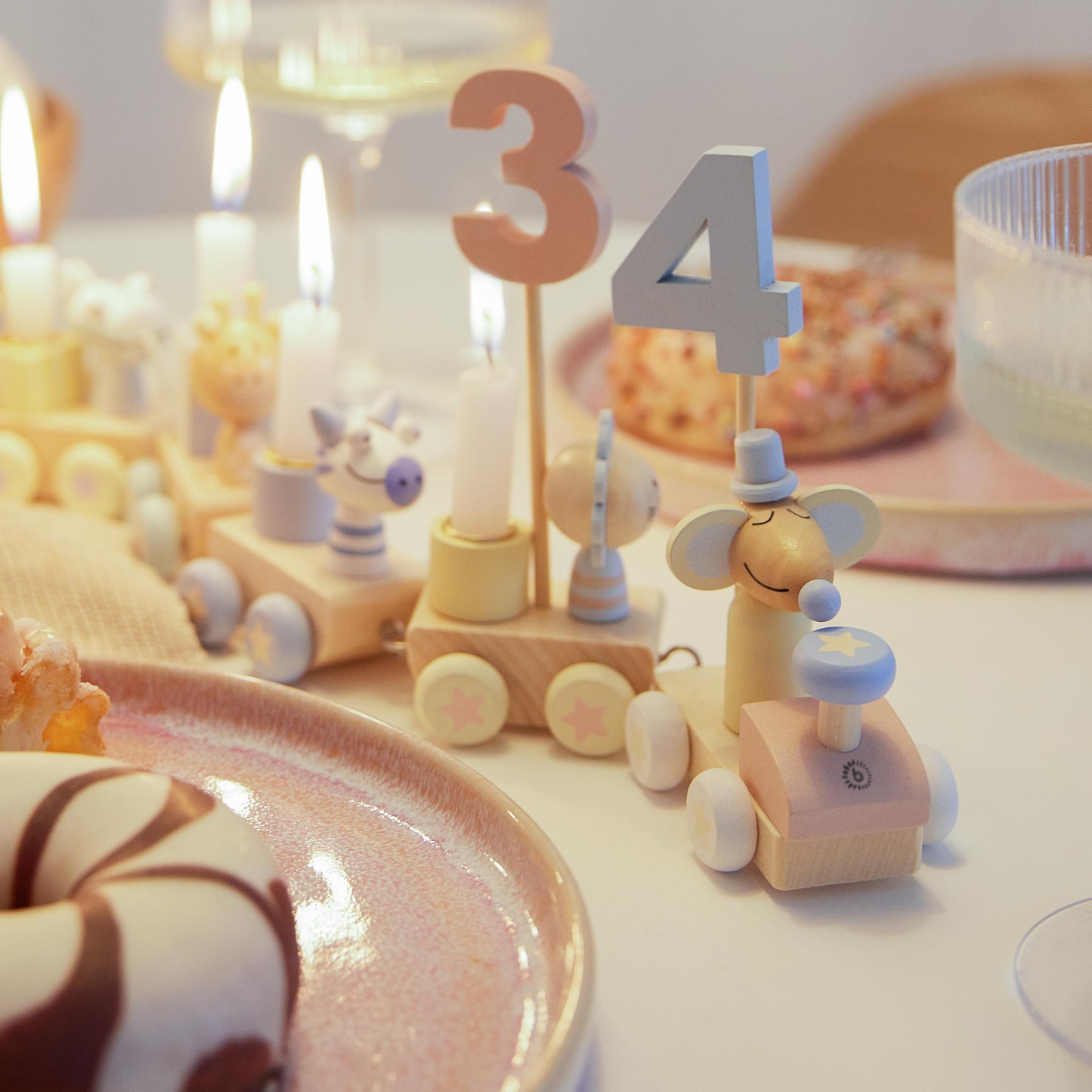 Geburtstagszug Holz CANDY 0-99 Jahre
