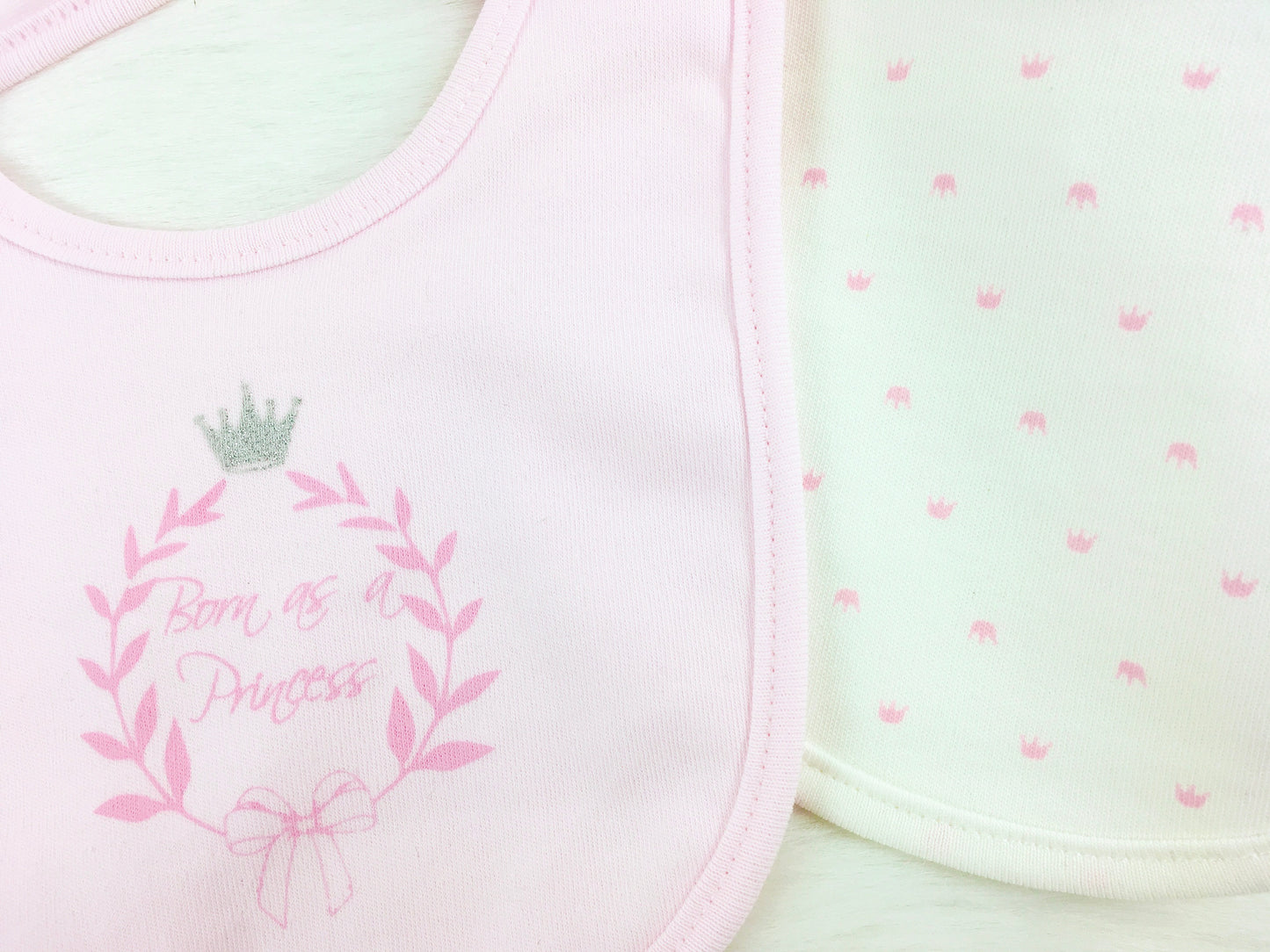 2er-Set Babylätzchen "Princess“, Baby Corner, Baumwolle