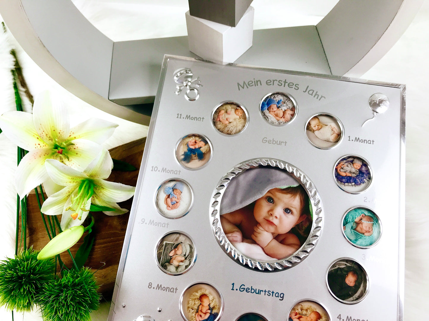Bilderrahmen "Mein erstes Jahr", Silber, Geschenkidee
