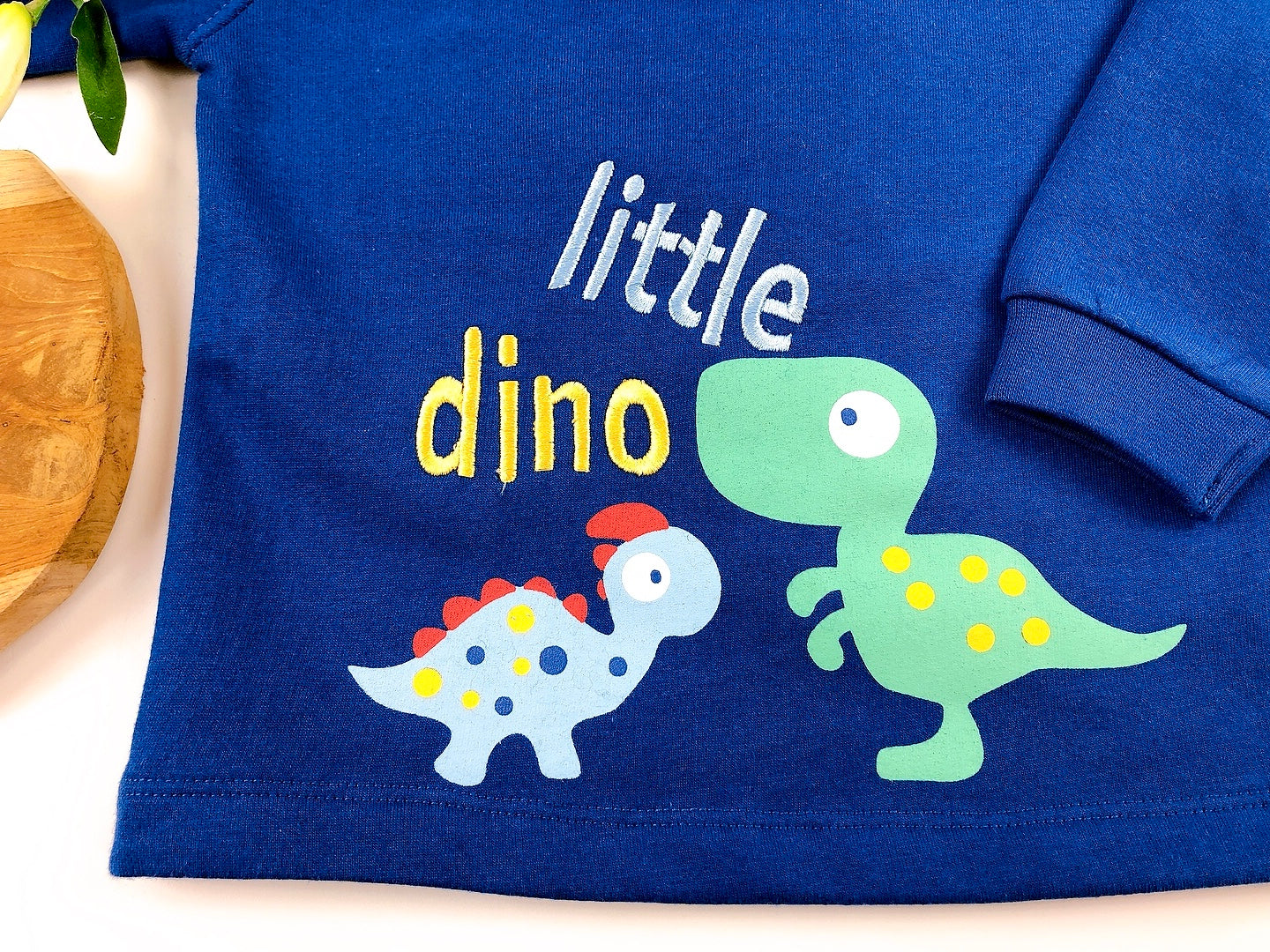 Jacky Baby Langarm-Shirt Dinos, Gr. 80, blau