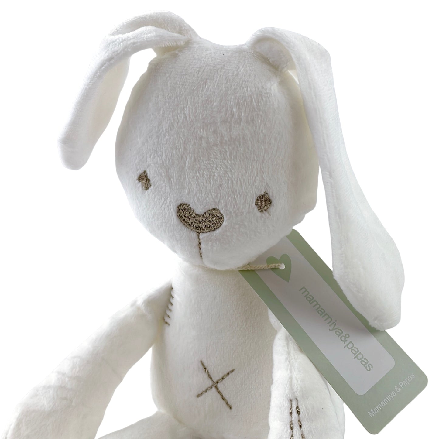Mamamiya & Papas Kuscheltier Hase, Stofftier, Weiß