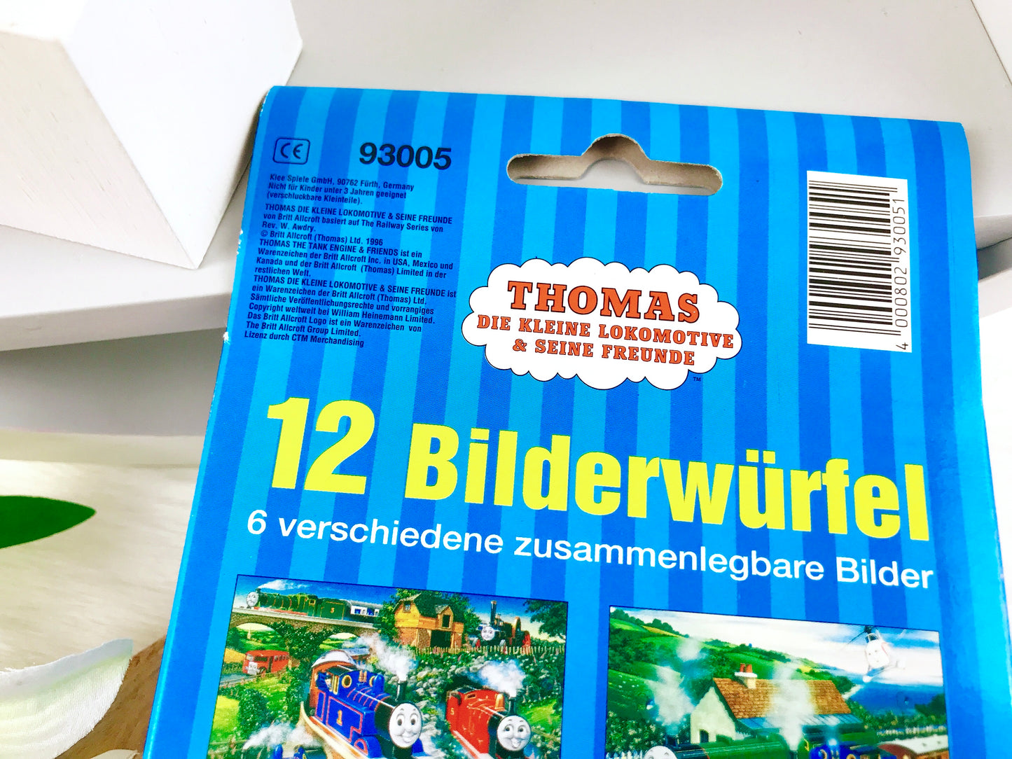 12 Bilderwürfel „Thomas die kleine Lokomotive“, Holz