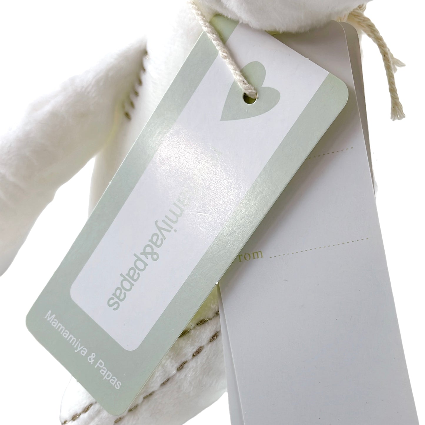 Mamamiya & Papas Kuscheltier Hase, Stofftier, Weiß