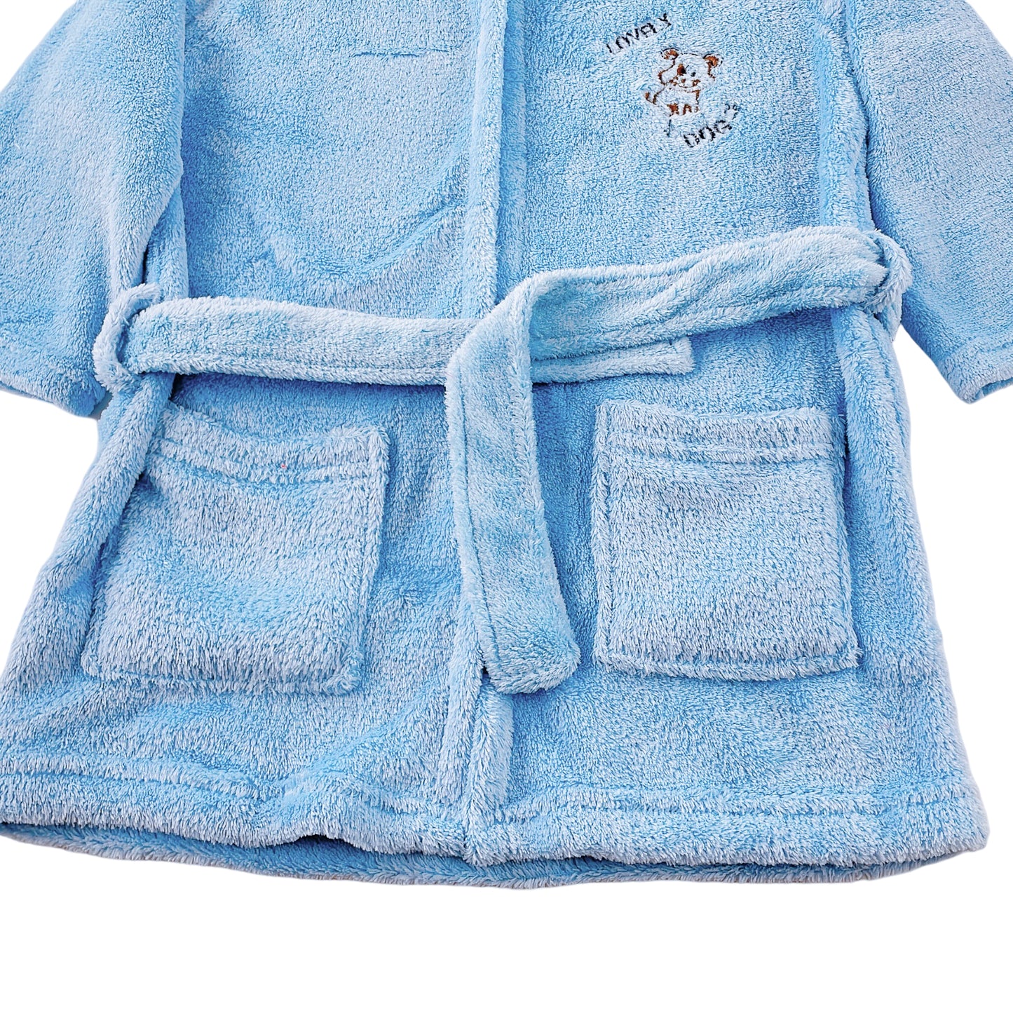Kuscheliger Bademantel, Gr. 74/80, Blau