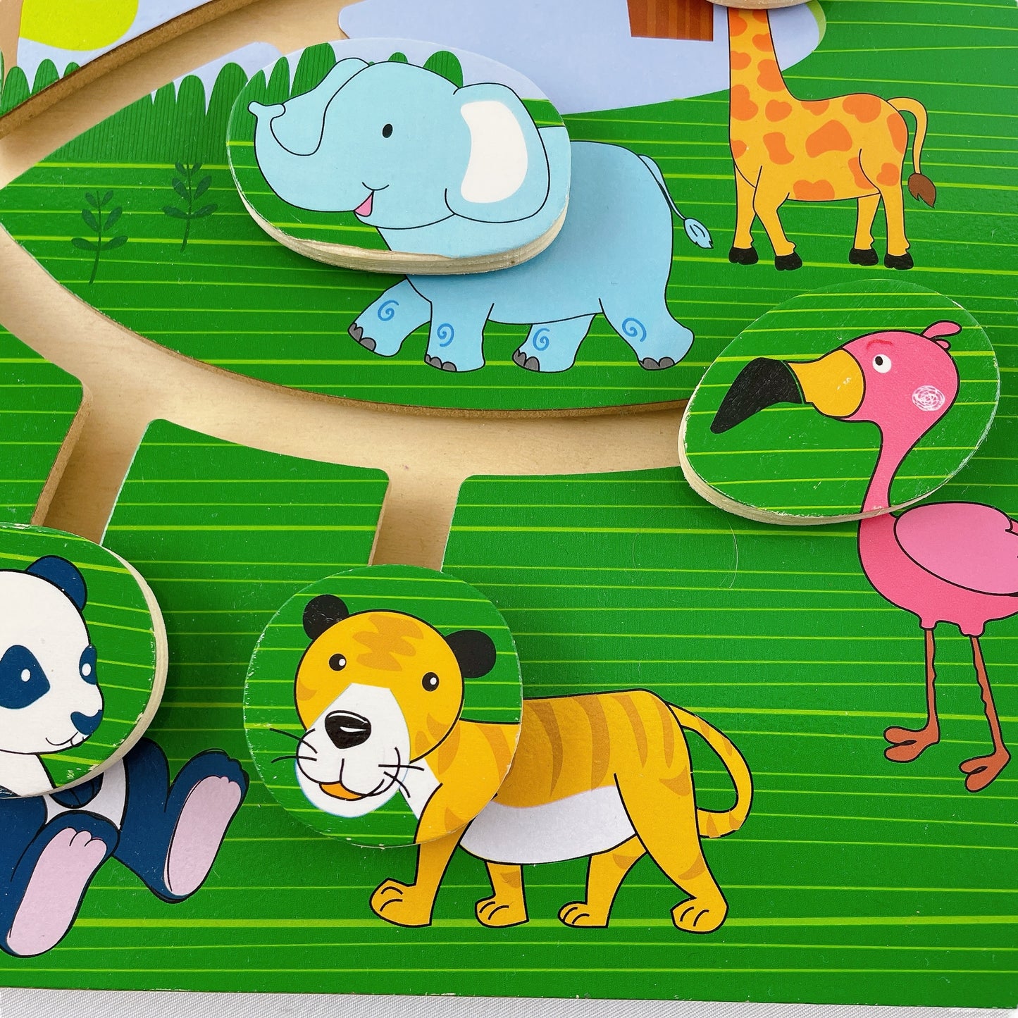 Playtive Schiebepuzzle Zootiere, Holz