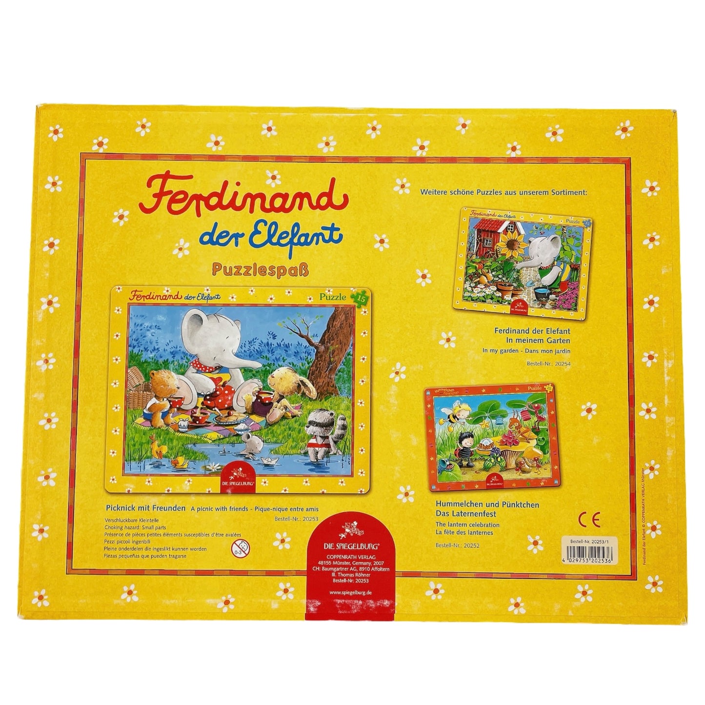 Die Spiegelburg Rahmenpuzzle Ferdinand der Elefant, 15 Teile