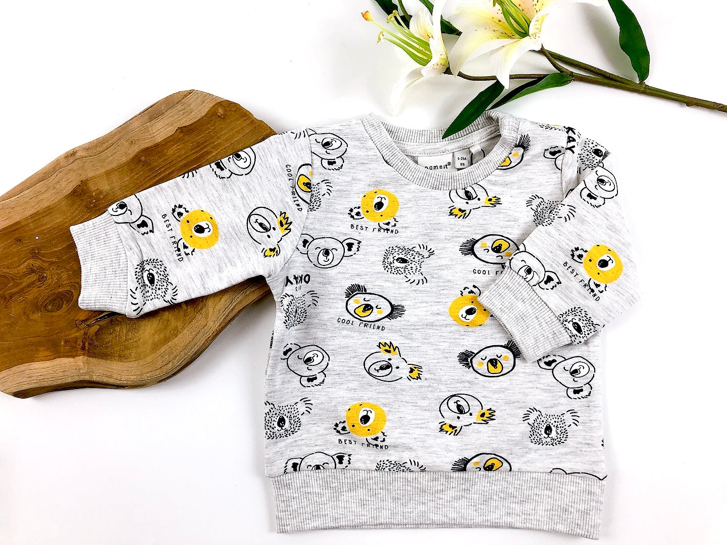 Langarmshirt Koala, Name it, Bio-Baumwolle