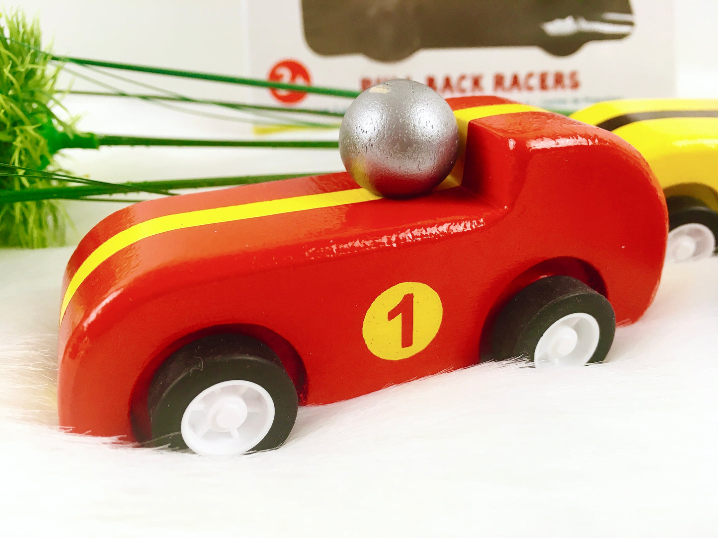 Le Toy Van, Rückzugautos 3er Set, Rennautos, Holz