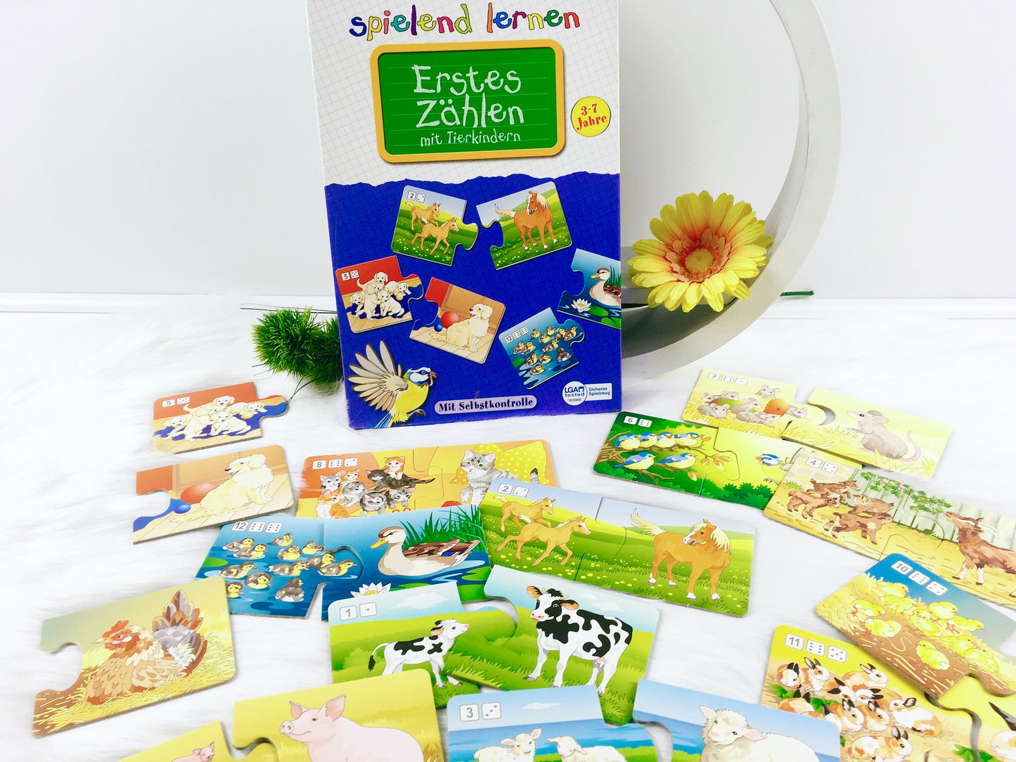 Erstes Zählen mit Tierkindern - Spielend Lernen