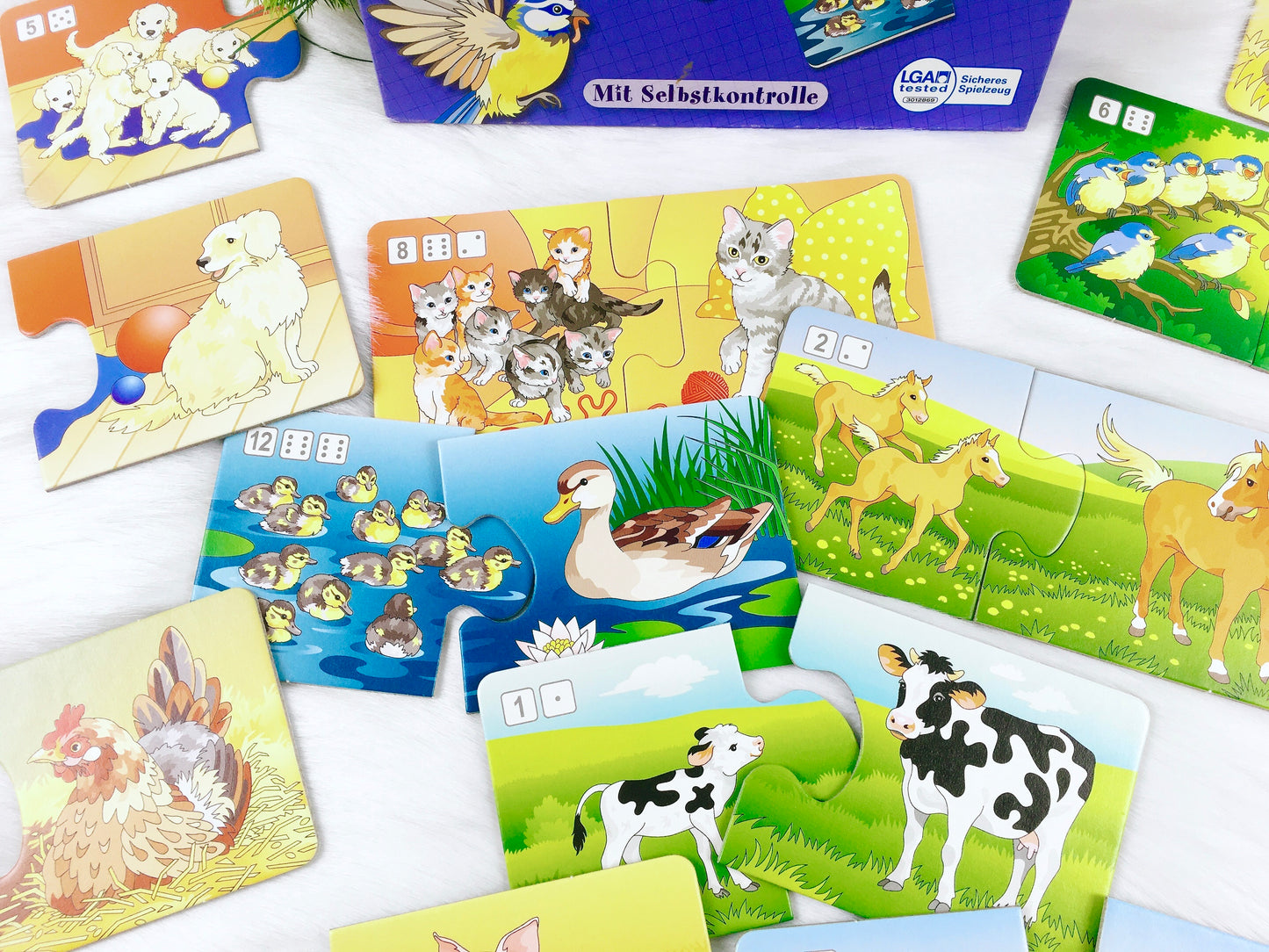 Erstes Zählen mit Tierkindern - Spielend Lernen