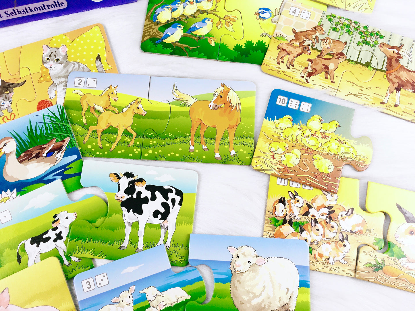 Erstes Zählen mit Tierkindern - Spielend Lernen
