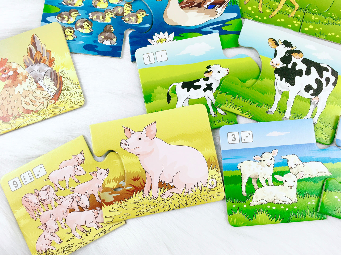 Erstes Zählen mit Tierkindern - Spielend Lernen