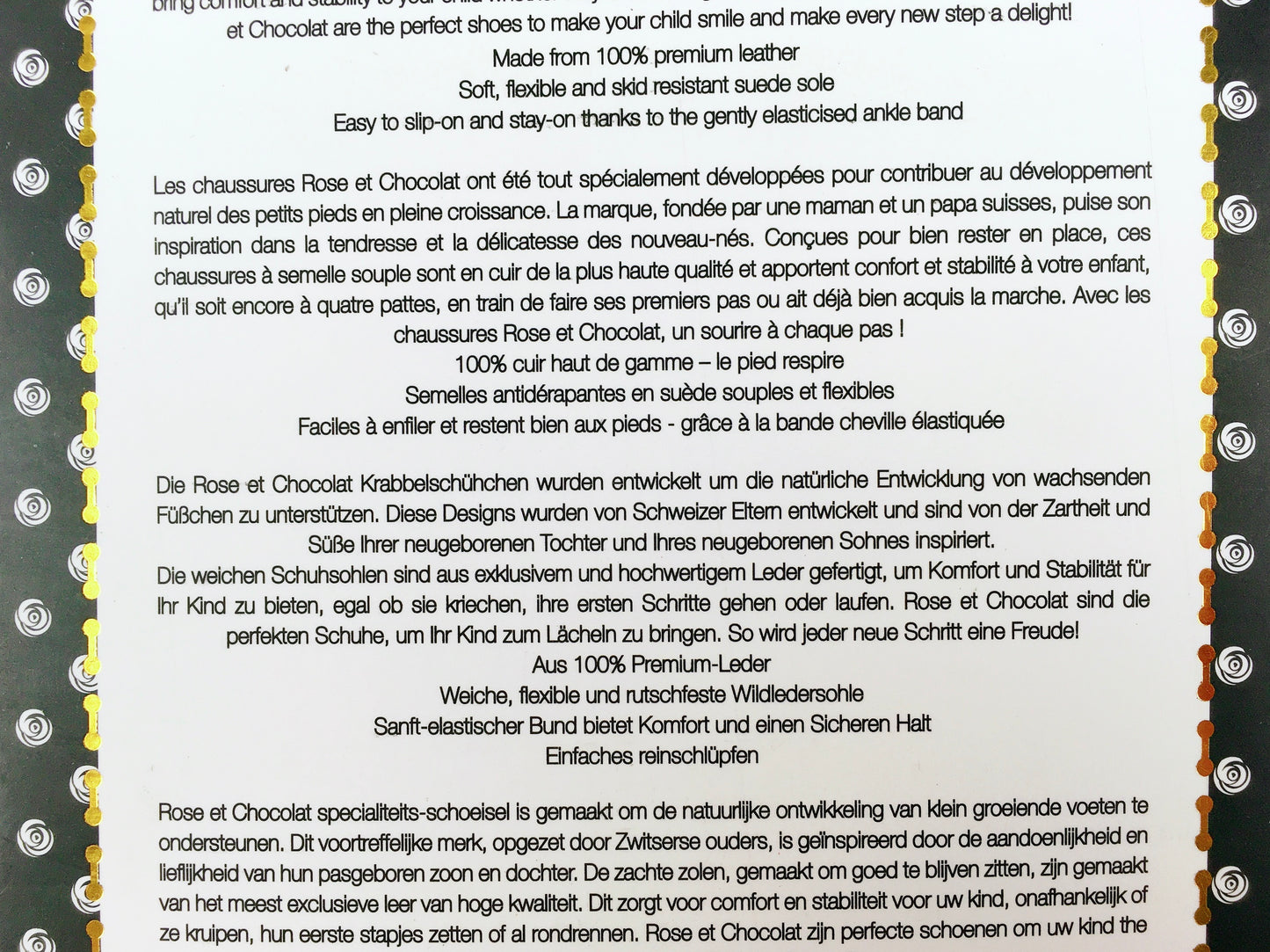 Rose et Chocolat Krabbelschuhe, Gr. 18/19