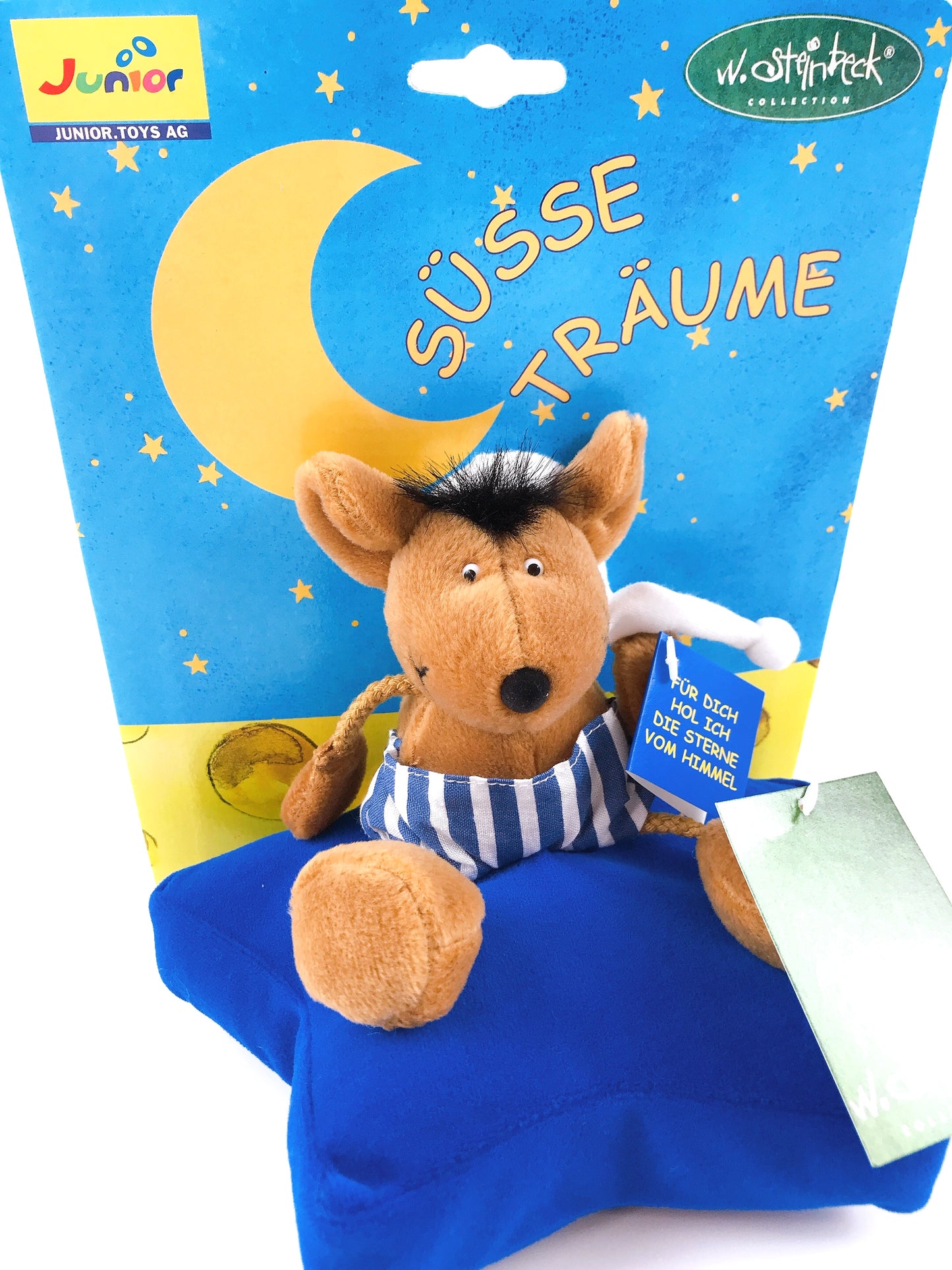 Süsse Träume Stern mit Schlafmaus, blau, W. Steinbeck