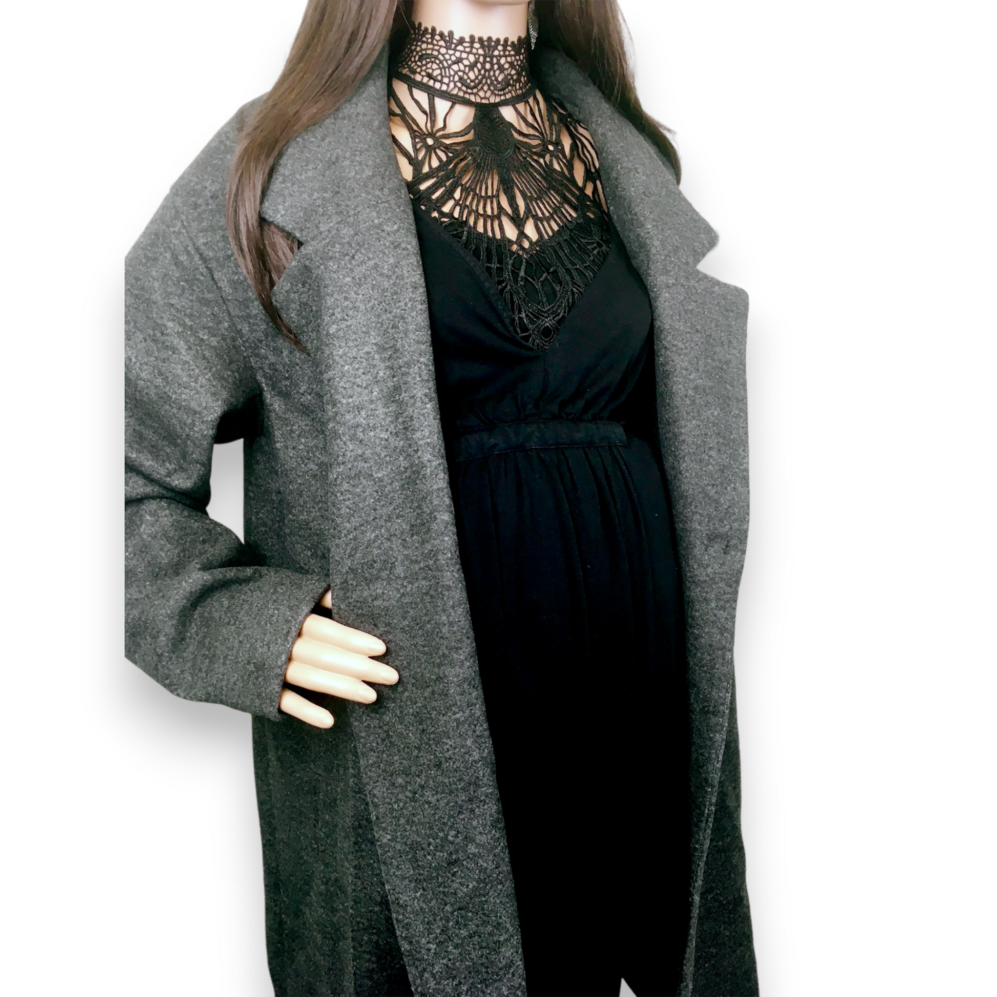 Mamalicious Mantel, Umstandsmantel, Dark Grey Melange, anthrazit
