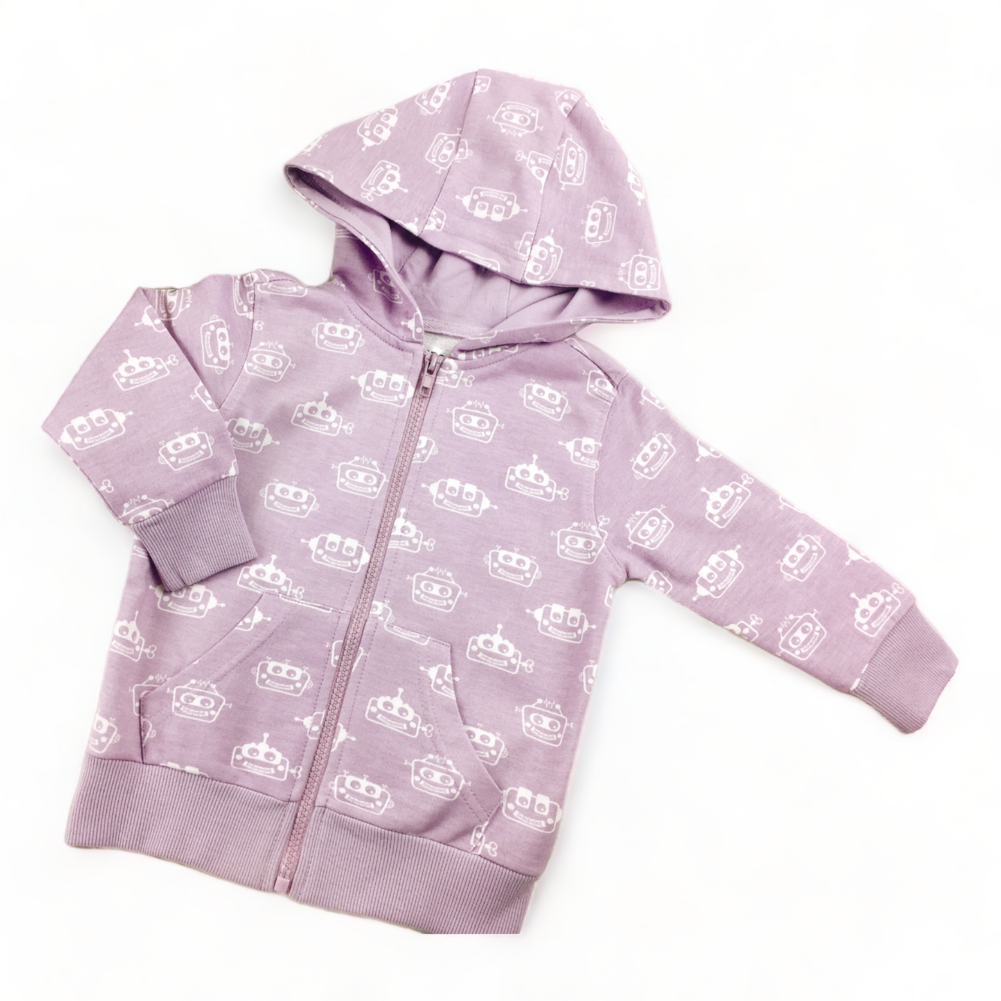 Sweatjacke mit Kapuze, lila