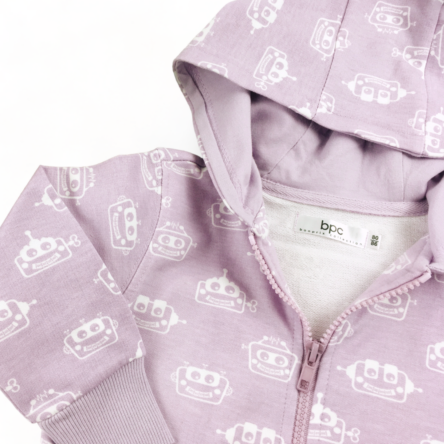 Sweatjacke mit Kapuze, lila