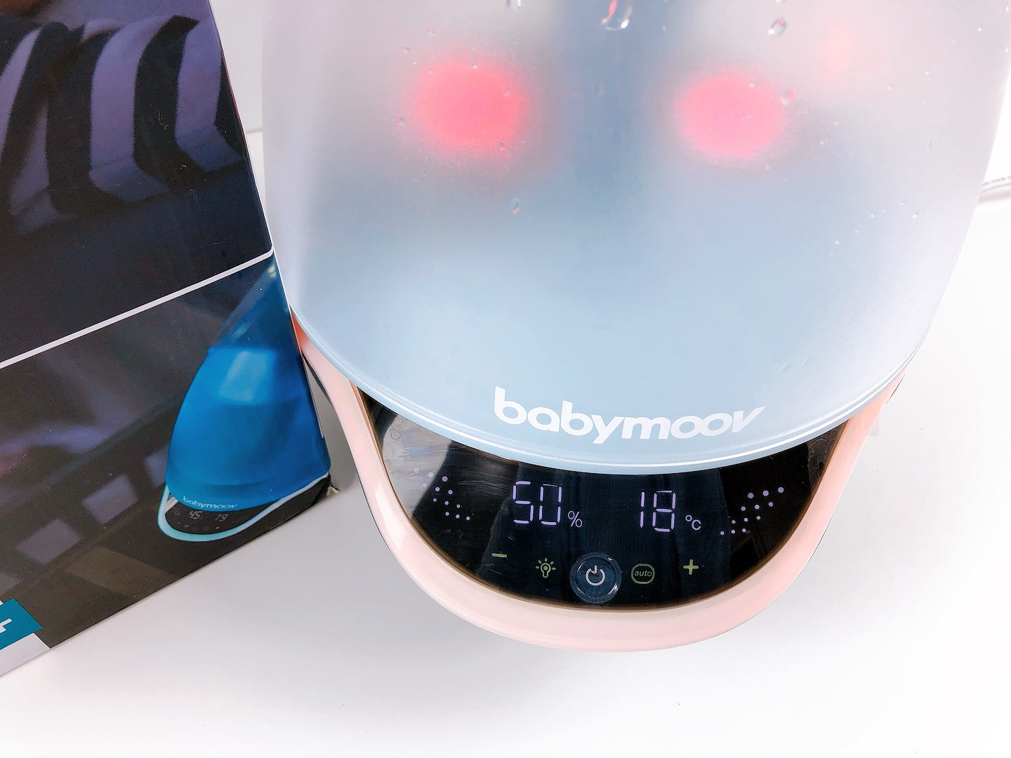 Babymoov Luftbefeuchter Hygro+, Babyluftbefeuchter, Nachtlicht