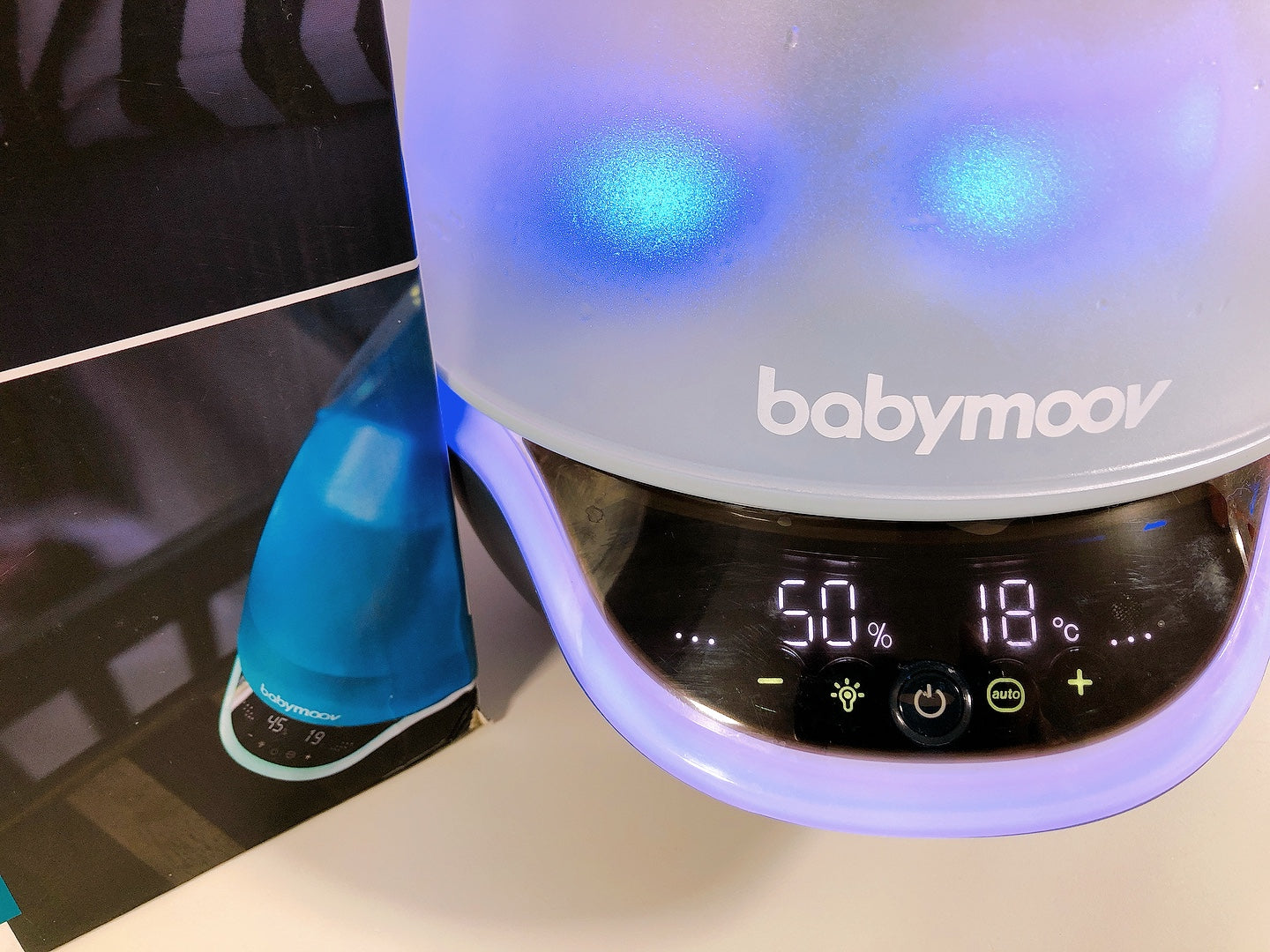 Babymoov Luftbefeuchter Hygro+, Babyluftbefeuchter, Nachtlicht