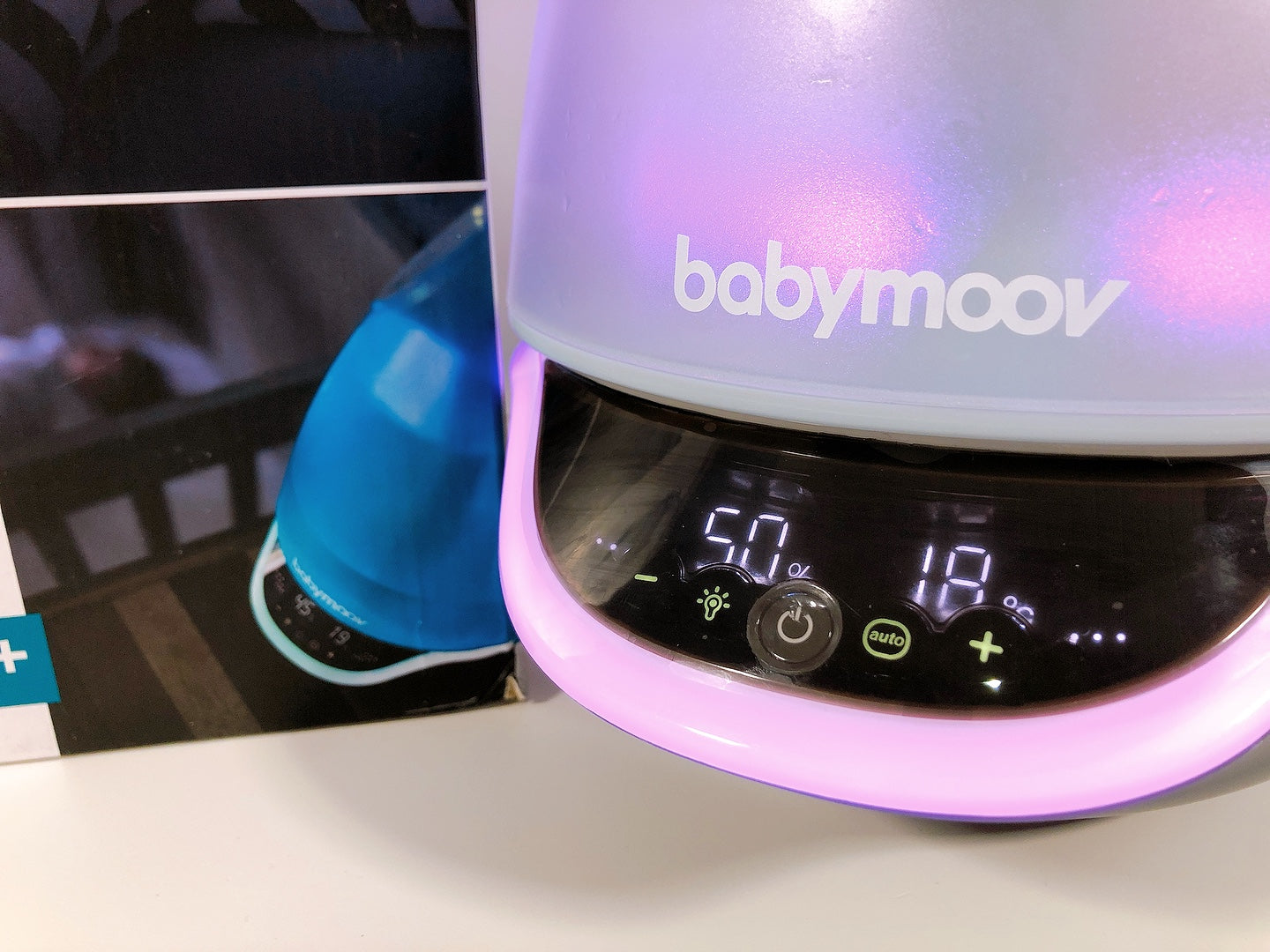 Babymoov Luftbefeuchter Hygro+, Babyluftbefeuchter, Nachtlicht