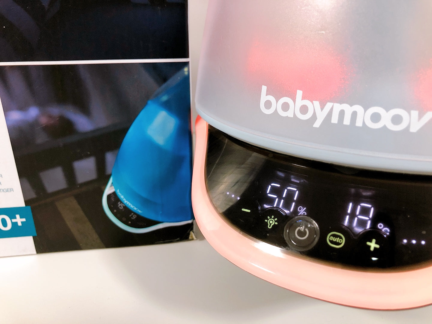 Babymoov Luftbefeuchter Hygro+, Babyluftbefeuchter, Nachtlicht
