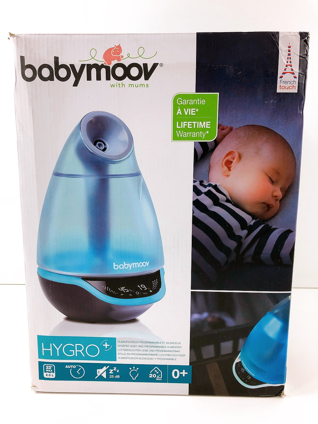 Babymoov Luftbefeuchter Hygro+, Babyluftbefeuchter, Nachtlicht