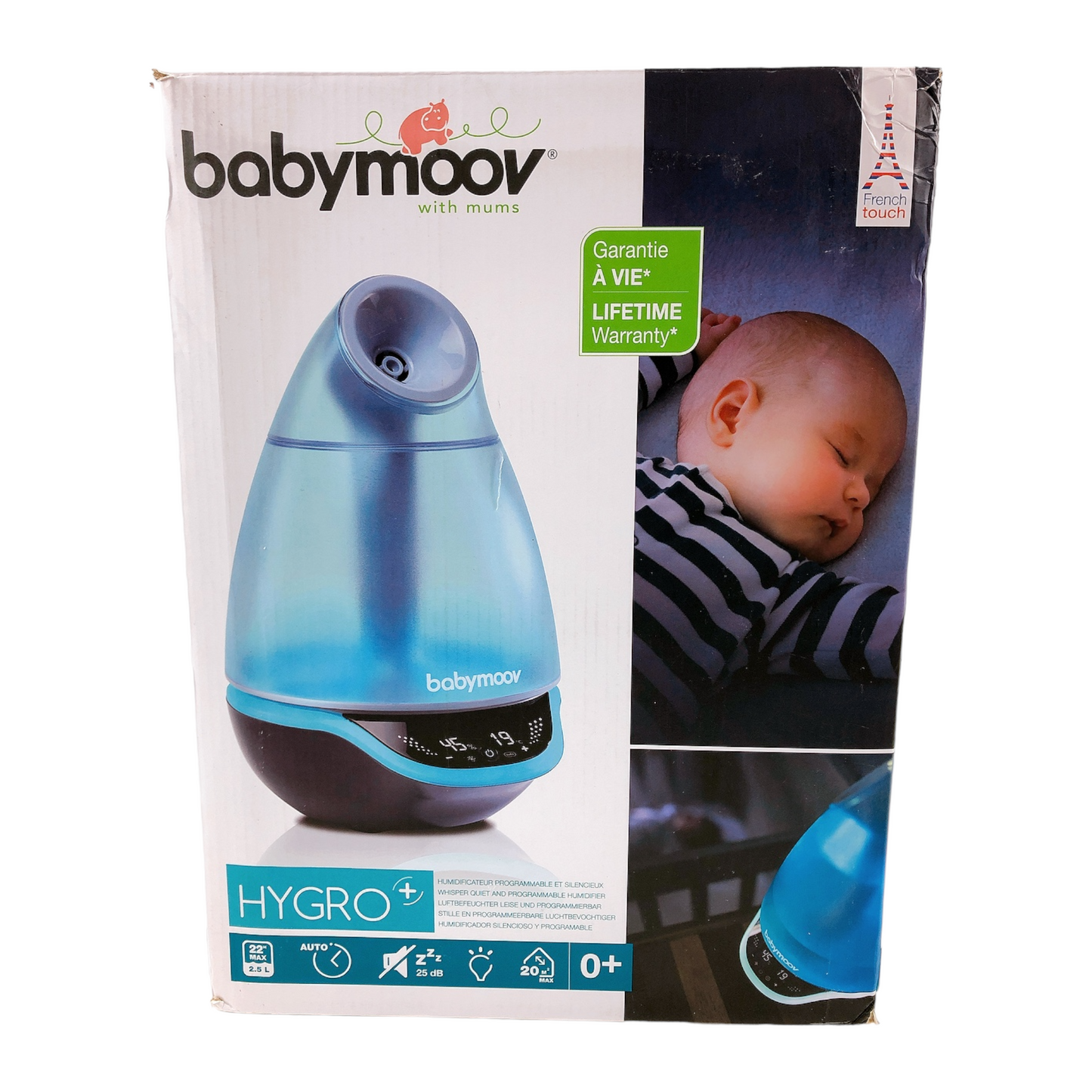 Babymoov Luftbefeuchter Hygro+, Babyluftbefeuchter, Nachtlicht
