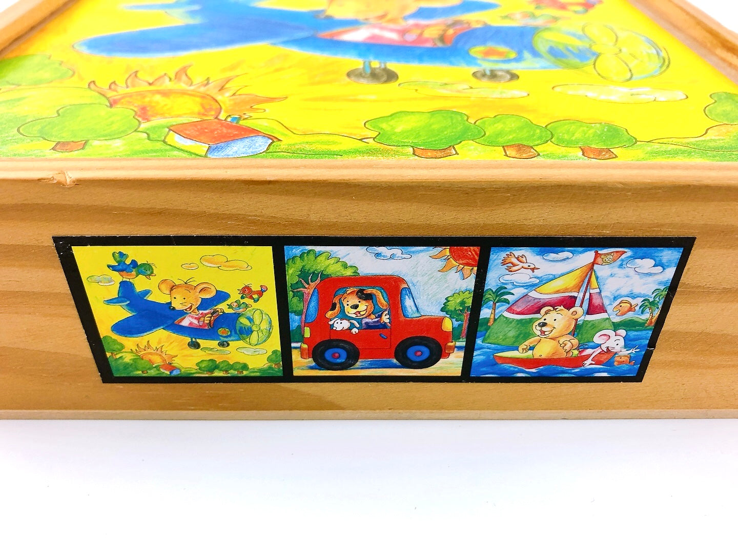 Würfelpuzzle, Holz, 6 Motive