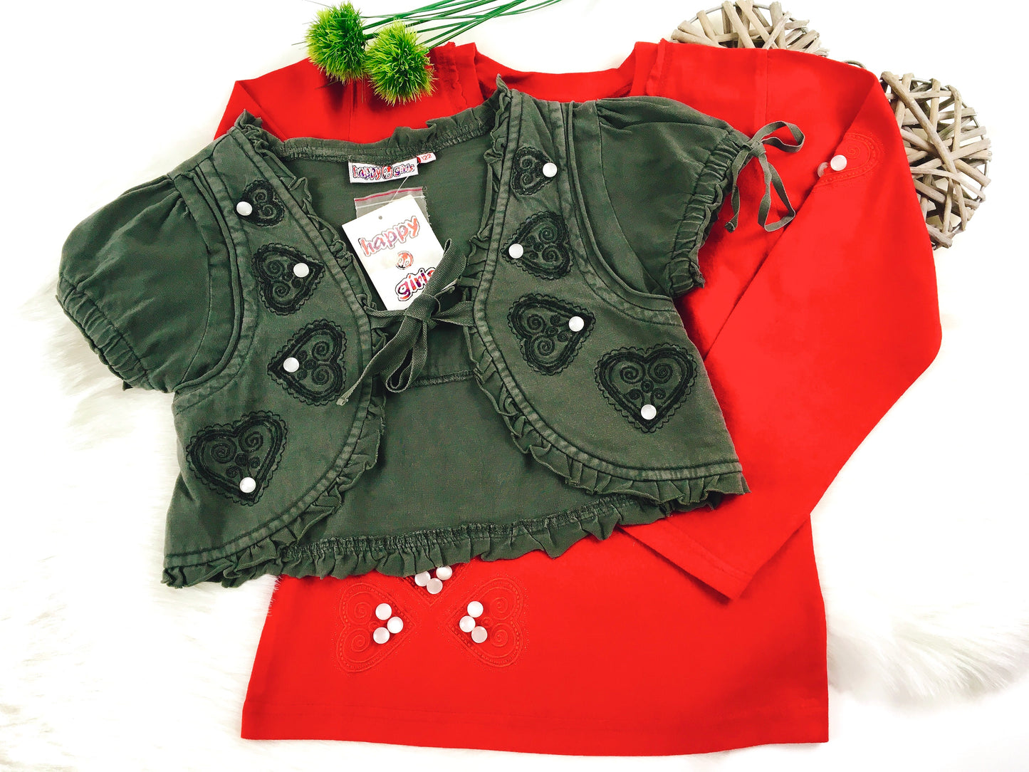 2er Set Weste + Langarm-Shirt, Gr. 128
