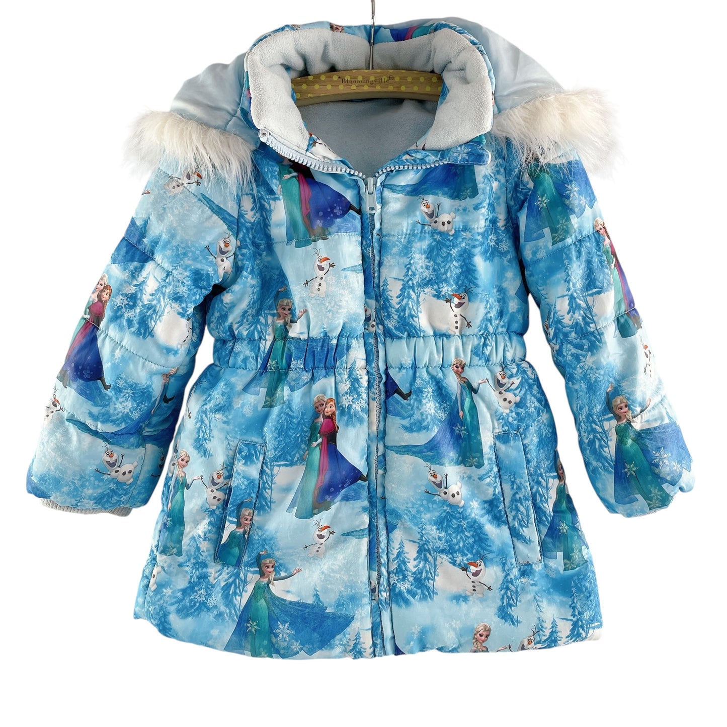 H&M Jacke gefüttert, Eiskönigin, Gr. 98, Kapuze