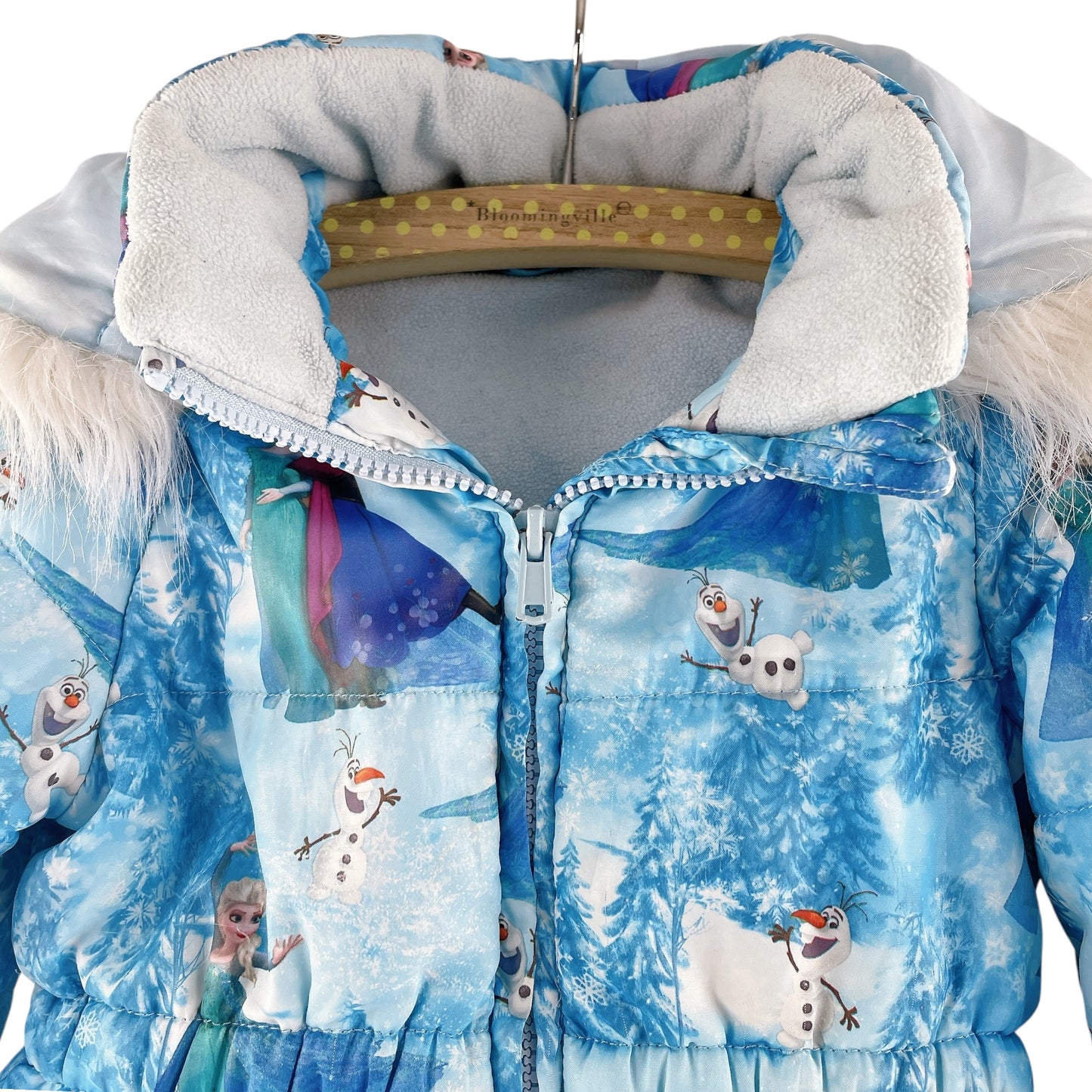 H&M Jacke gefüttert, Eiskönigin, Gr. 98, Kapuze