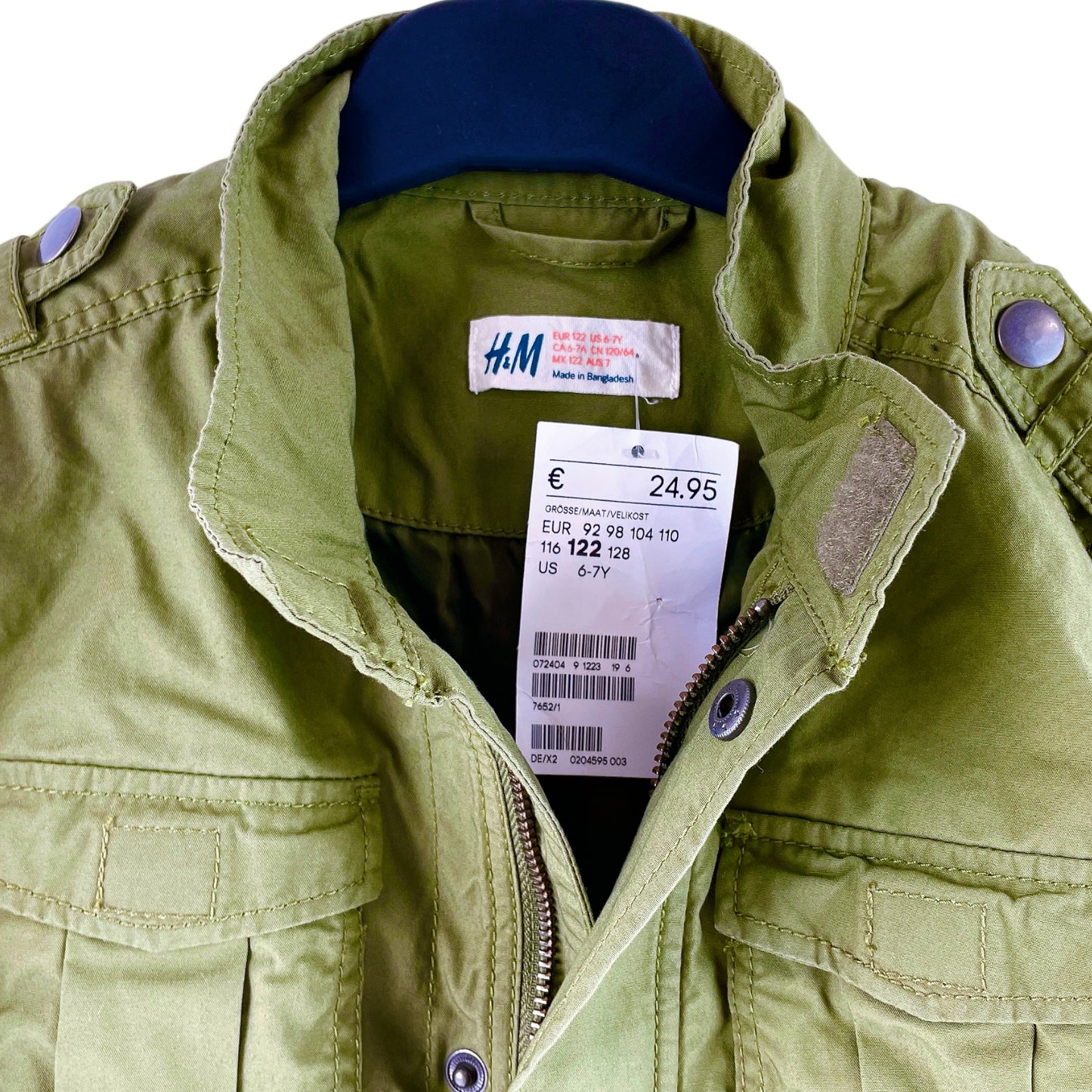 H&M Jacke, Gr. 122, Grün