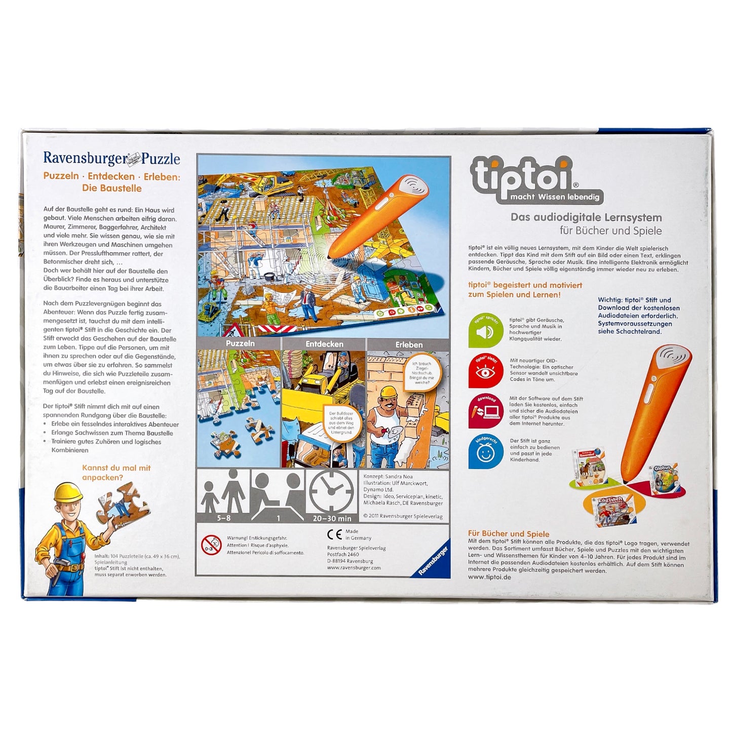 Ravensburger tiptoi Puzzle Die Baustelle