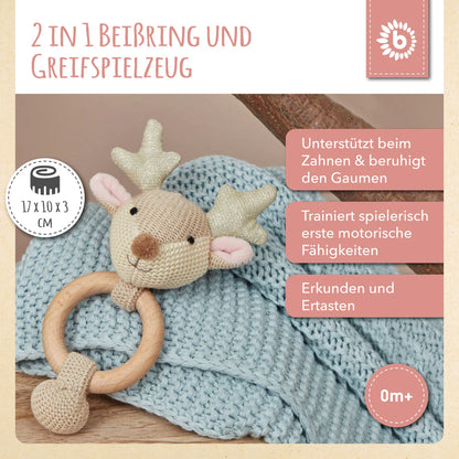 Greifling Reh Lia mit Rassel