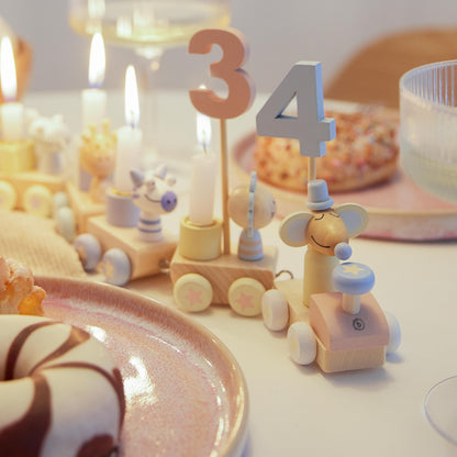 Geburtstagszug Holz CANDY 0-99 Jahre