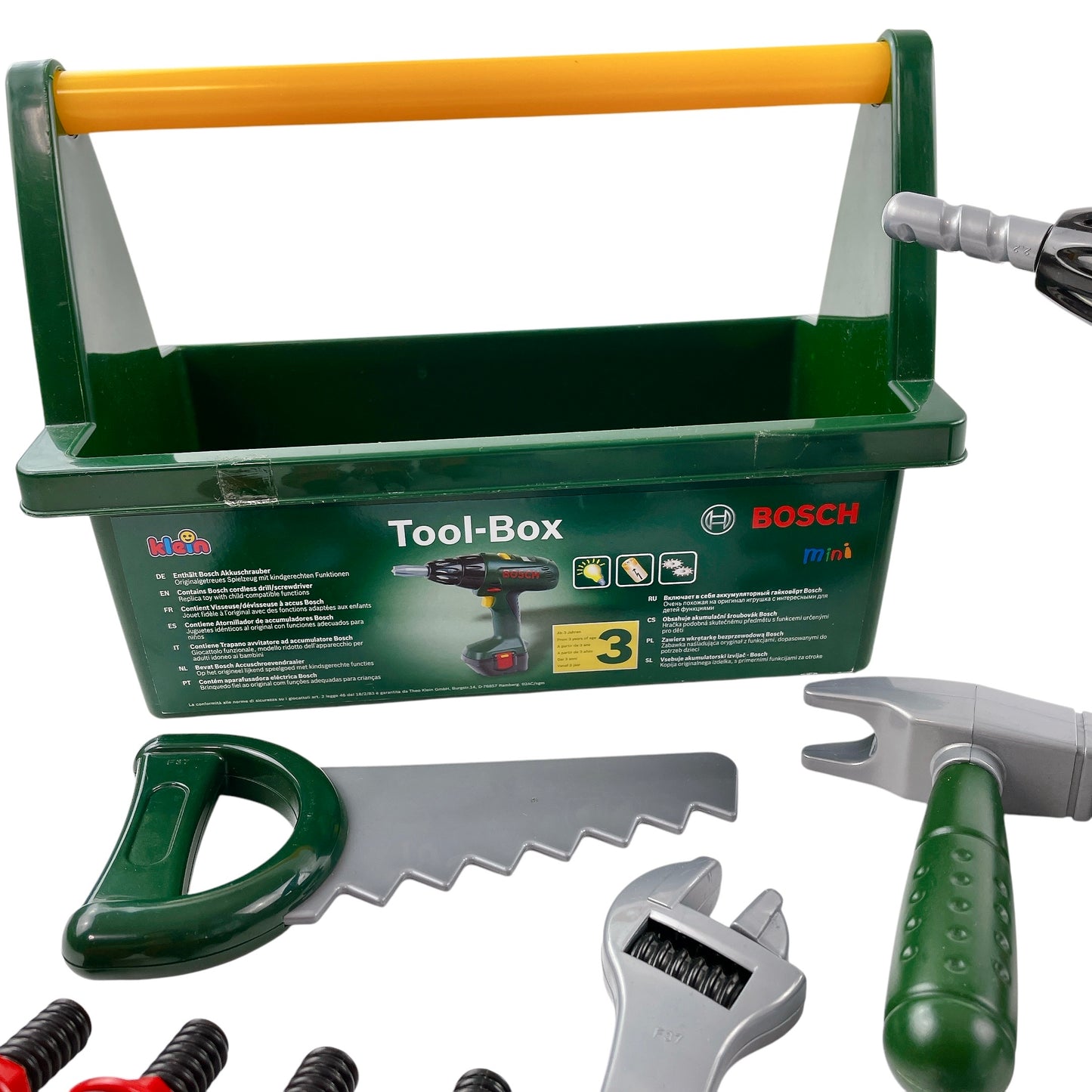 Theo Klein Bosch Werkzeug-Box mit Akkuschrauber, Säge, Hammer