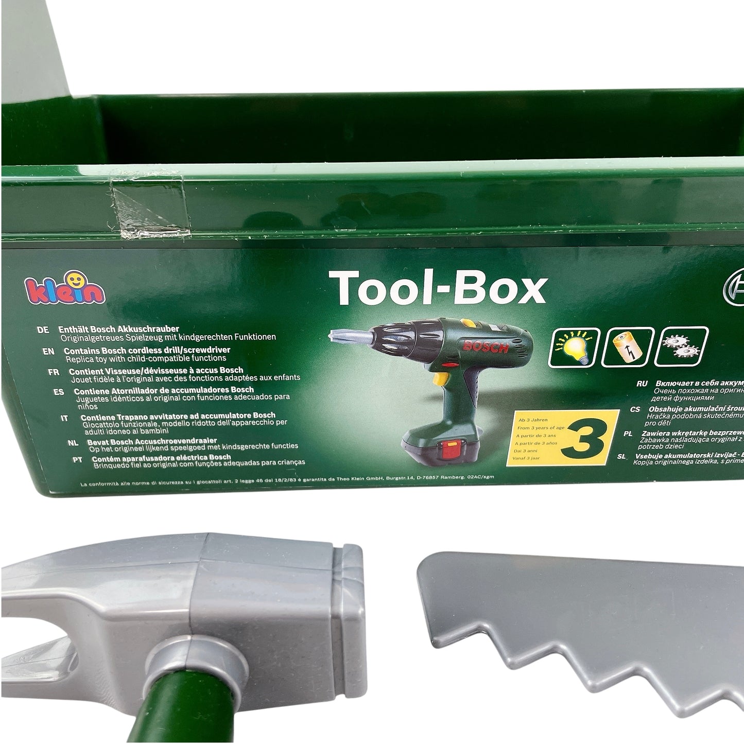Theo Klein Bosch Werkzeug-Box mit Akkuschrauber, Säge, Hammer