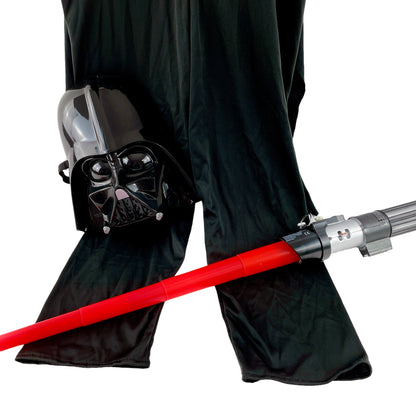 Kinderkostüm Fasching Star Wars Darth Vader, 5-7, Lichtschwert