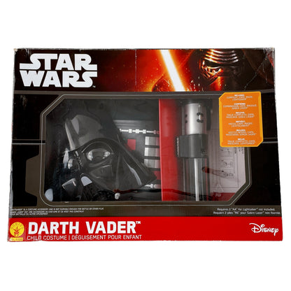 Kinderkostüm Fasching Star Wars Darth Vader, 5-7, Lichtschwert