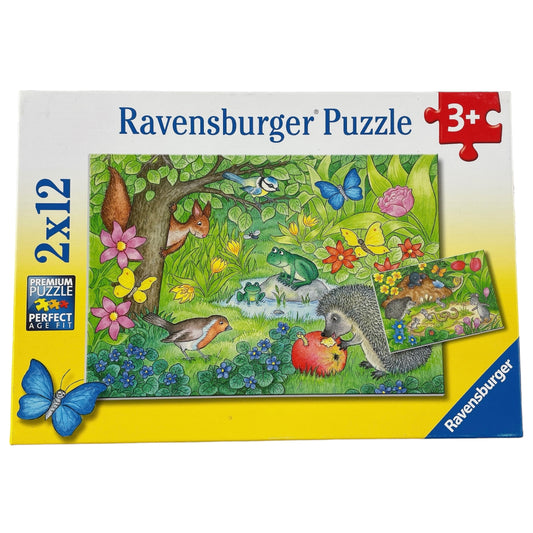 Ravensburger Puzzle Tiere im Garten, 2x12 Teile