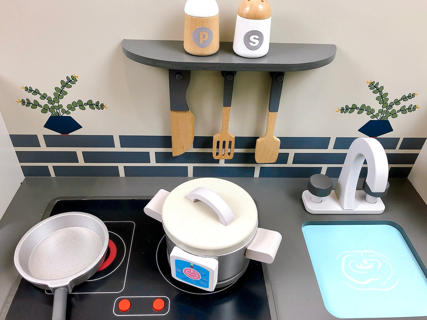 Modern Living Kinderküche mit Waschmaschine "Cook & Wash", hellgrau