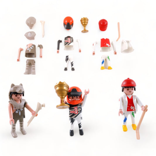 Playmobil 9854 Figur 3 in 1, Maler, Rennfahrer, Steinzeitmensch