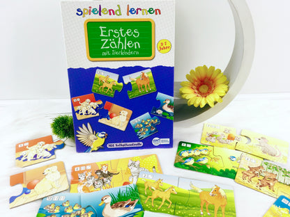 Erstes Zählen mit Tierkindern - Spielend Lernen