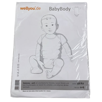 Wellyou Body, Kurzarm, Weiß, Gr. 56/62