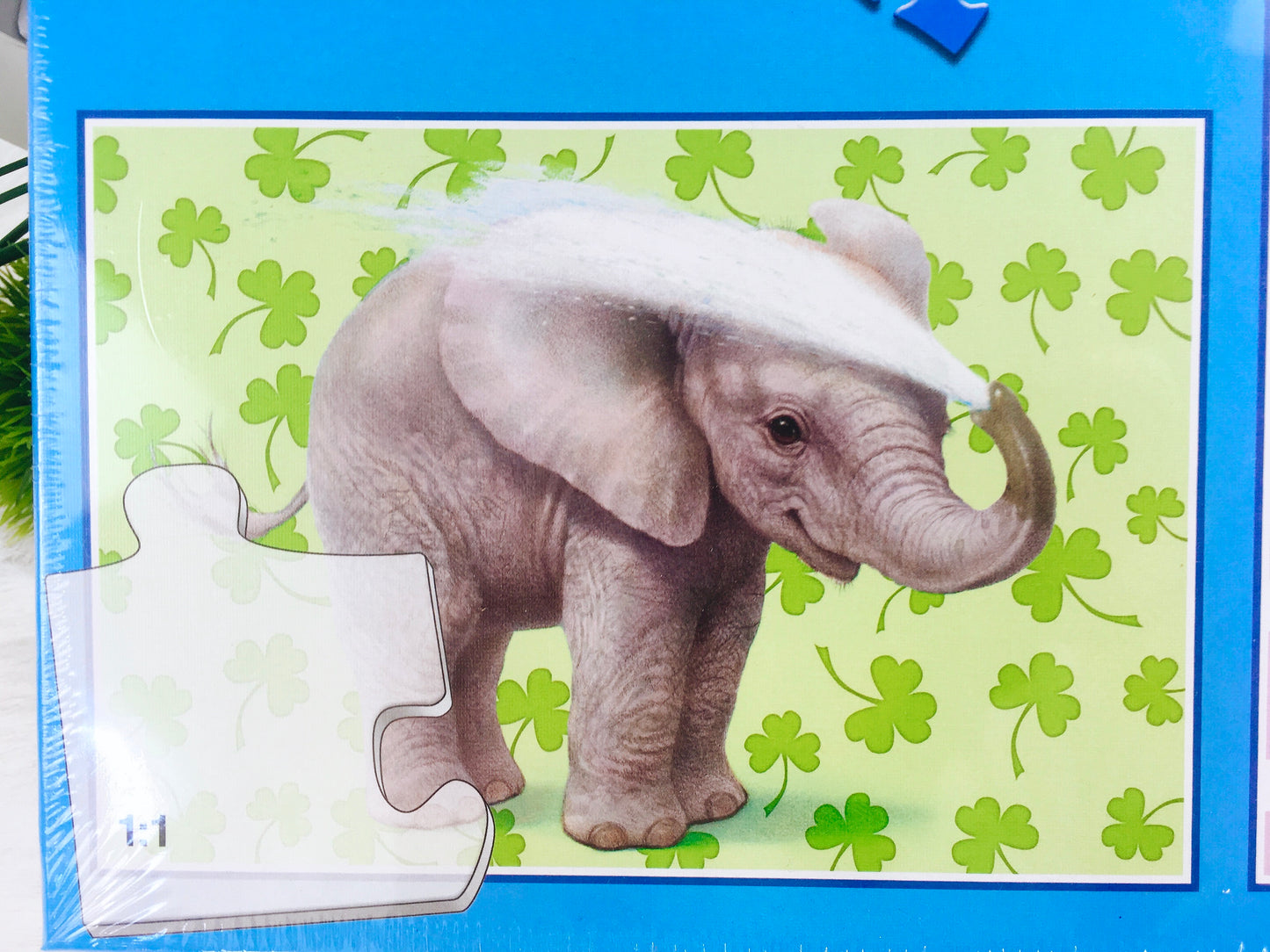 Schmidt Puzzle Zookinder, 2 x 26 Teile, Elefant und Nashorn
