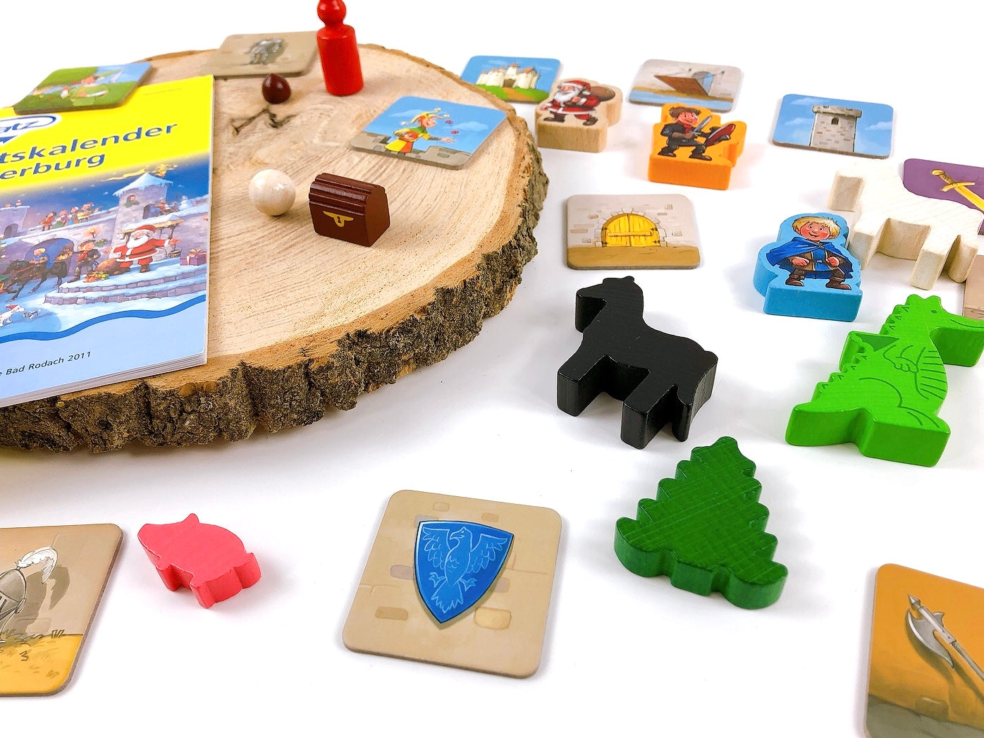 HABA 4780 - Ratz Fatz Inhalt Adventskalender Ritterburg, Lernspiel