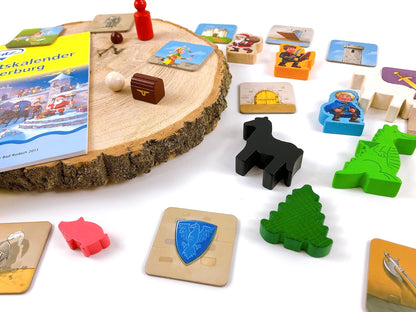 HABA 4780 - Ratz Fatz Inhalt Adventskalender Ritterburg, Lernspiel