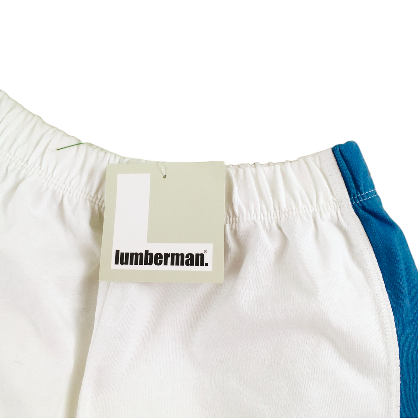 Lumberman Shorts, weiß/blau